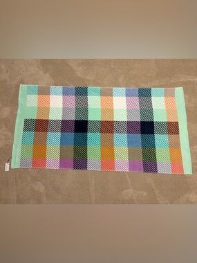 NWT Vera Bradley multicolored oversized beach towel - Gingham Plaid